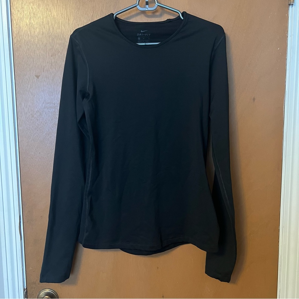 Nike Dri-Fit Black Long Sleeve Workout Top size m